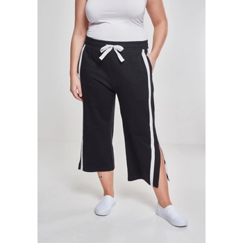 Urban Classics Дамски панталони в черен цвят Urban Classics Ladies Taped Terry Culotte black/white UB-TB1977-00826 - Черен, размер XS