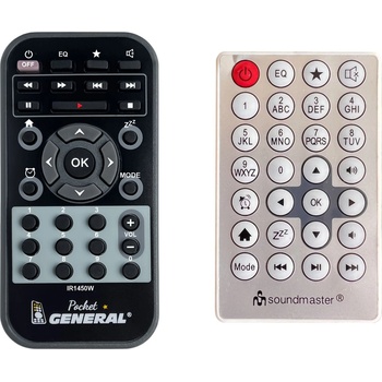 съвместим SOUNDMASTER IR1450W - съвместимо дистанционно управление на марката General (IR1450W)