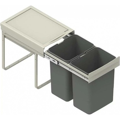 Rejs Koš odpadkový JC602 40N 2 x 15 l v330 mm plnovýsuv soft šedý