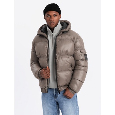 Ombre Clothing Мъжко топло яке с оребрени краища Ombre Clothing Ombre Clothing | Bezhov | МЪЖЕ | L