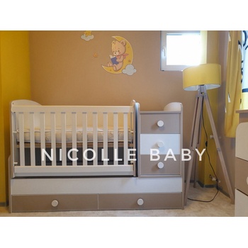 Дейзи Нов Бебешка кошара Ниа Бял+Капучно