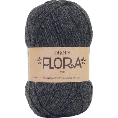 Příze DROPS Flora mix 05 - tmavá šedá