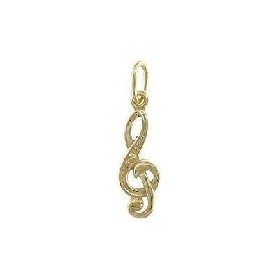 Infinitysilver Stříbrný pozlacený přívěsek houslový klíč 441485G