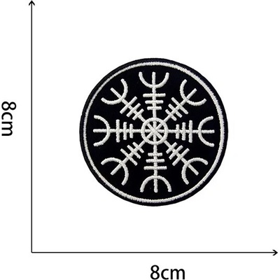 WARAGOD Vyšívaná nášivka Nordic Viking, Compass