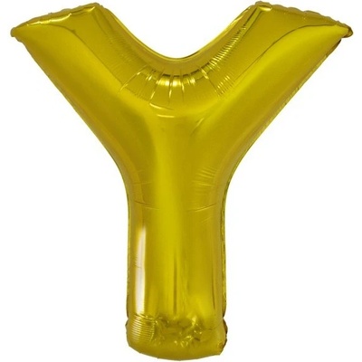 Amscan Písmeno Y zlatý foliový balónek 86 cm