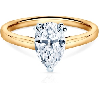 SAVICKI Годежен пръстен Savicki: двуцветно злато, лабораторен диамант