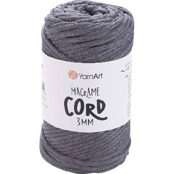 YARNART Macrame Cord 3 mm 85 m 774 Dark Grey юта (Macrame Cord 3 mm 774)