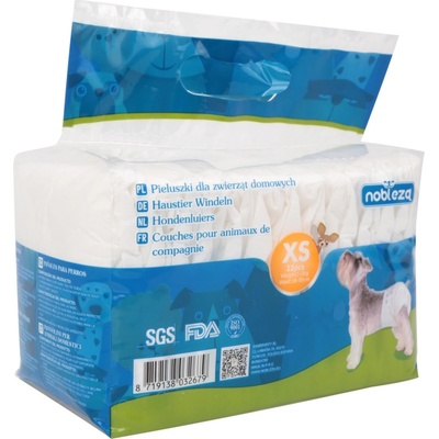 Nobleza Plienky na psa S 2-4 kg pás 22-40 cm 12 ks