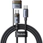 Mcdodo Кабел за данни 2 в 1 Mcdodo (CA-8860) - Type-C към USB-C + MagSafe 3, 240W, LED индикатор, 2m - Черен