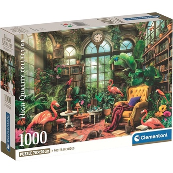 Clementoni Пъзел Clementoni от 1000 части - Библиотека "Зелената къща (39936)