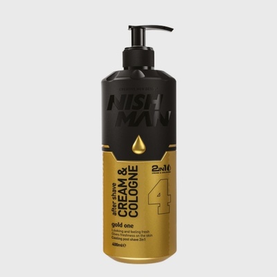 Nishman 4 Gold One Aftershave hydratačný krém-kolínska po holení 2v1 400 ml