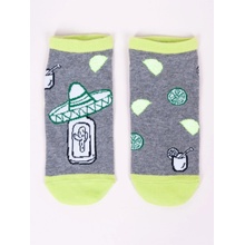 Yoclub Ankle Cotton Socks Patterns Colors SK-86 /04 Grey