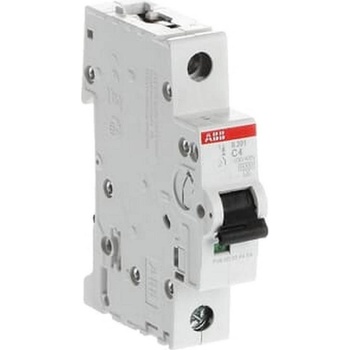 ABB Автоматичен прекъсвач ABB S201-C4 - 1 P, 4 A, 6 kA (2CDS251001R0044)
