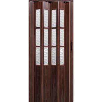ERKADO Shrnovací dveře CRYSTALLINE CLASSIC prosklené Mahagon 113 x 202 cm