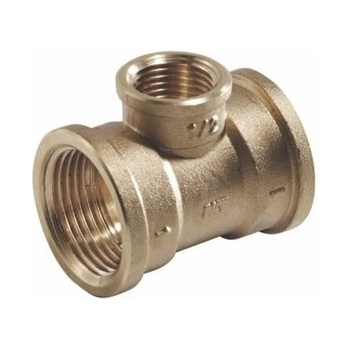 KLUM T-kus redukovaný 1" x 1/2" FF-mosadz