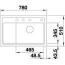 BLANCO Zenar XL 6S Compact sivá skala