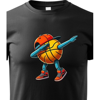 Dětské tričko Basketbalový míč dab dance Černá Canvas Bezvatriko.cz 2287
