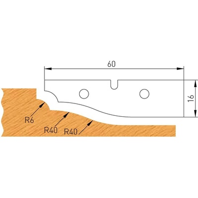 IGM Profilový nůž F 60x16x2mm pro F632-182