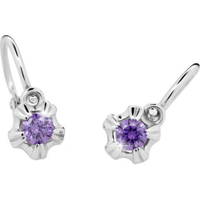Cutie Jewellery detské náušnice z bieleho zlata C2158-10-X-2 zelená