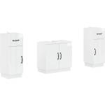 vidaXL 3 частен комплект за баня HOORN Бял гланц Инженерна дървесина (3418039)