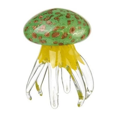 Sklenené ozdobné ťažítko Meduse Ø10 x 13,5 cm zelená