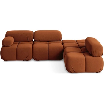 makamii Оранжев кадифен модулен ъглов диван (десен ъгъл) Lokua - Makamii (LOKUA_RC_1_P1_C11)