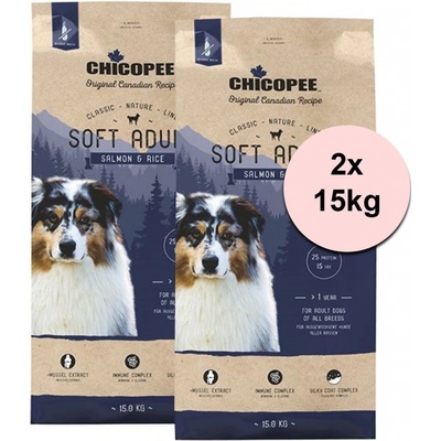 Chicopee Classic Nature Soft Adult Salmon & Rice 2 x 15 kg