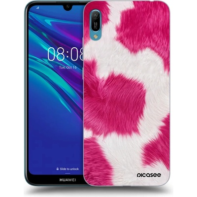 Picasee silikonový průhledný obal pro Huawei Y6 2019 - Pink Moo