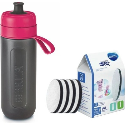 Brita Fill & Go Active 0,6l růžová + 4 ks filtru