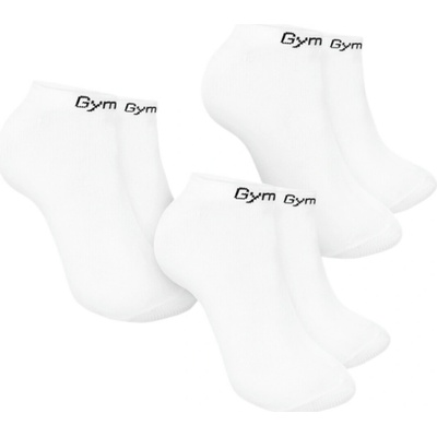 GymBeam ponožky Ankle Socks 3Pack White bílá – Zboží Mobilmania