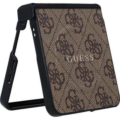 GUESS Луксозен кейс Guess PU Leather 4G Colored Ring Magnetic Case за Samsung Galaxy Z Flip 7 - Brown