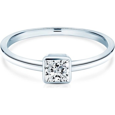 Savicki Zásnubný prsteň Pure biele zlato diamant PURE P PR 30 D B