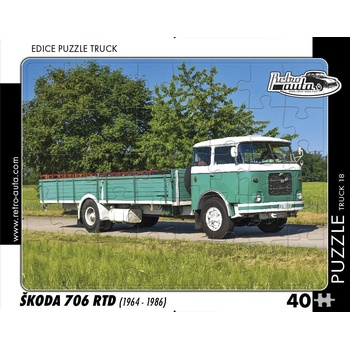 Image 1 of Retro cars - Puzzle TRUCK Škoda 706 RTD (1964-1986) - 40 - 99 piese
