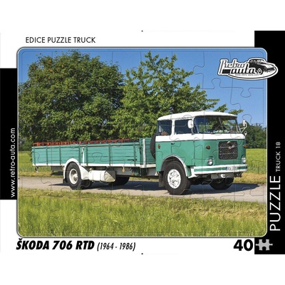 Retro cars - Puzzle TRUCK Škoda 706 RTD (1964-1986) - 40 - 99 piese