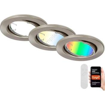 Briloner - К-кт 3x LED RGBW Димируема лампа за баня GU10/4, 9W/230V Tuya + д. у (BL1227)