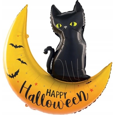 PartyPal Balón Mačka na mesiaci Halloween 76,5x88 cm