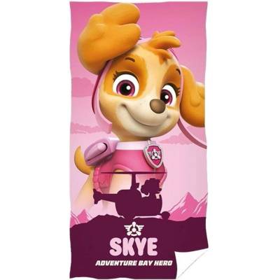 Carbotex Dívčí plážová osuška Tlapková patrola Paw Patrol Skye Adventure Bay Hero 70 x 140 cm