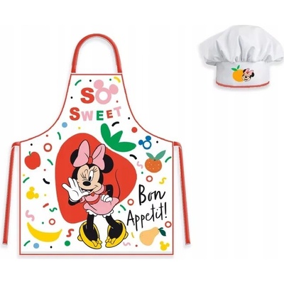 BrandMac Dětská zástěra s čepicí Minnie Mouse Se Sweet