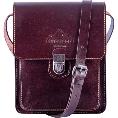 Alpenleder messenger Bag Kitzbuehl tmavě červená