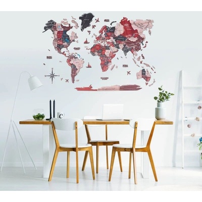 Enjoy the Wood 3D nástěnná dřevěná mapa World Map Cliff Prime M