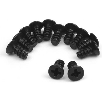 BlackZon Smyter MT/DB/DT 4WD: Samořezné šroubky s obráceným závitem KBHO2.6x6 mm 12 ks 1:12