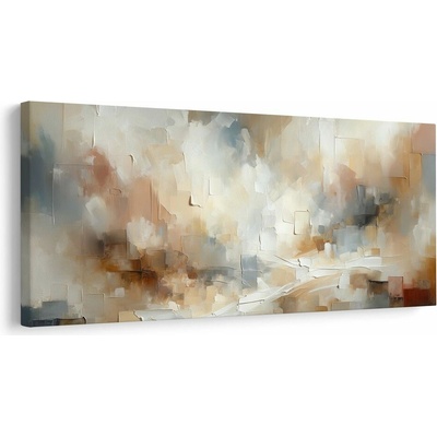 Obraz béžová abstraktní harmonie - 80x40