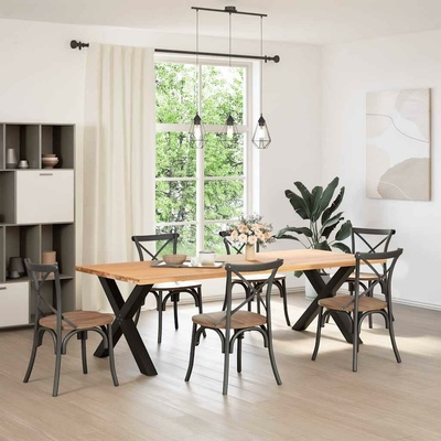 Omaxi 316448 Nohy k jídelnímu stolu ve tvaru X 2 ks černé 90 x 72-73 cm ocel – Zboží Dáma