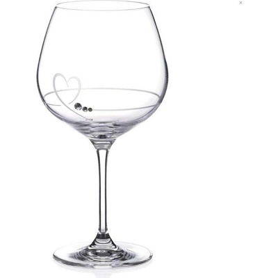 Diamante sklenice na Gin Petit Heart se Swarovski krystaly 610 ml
