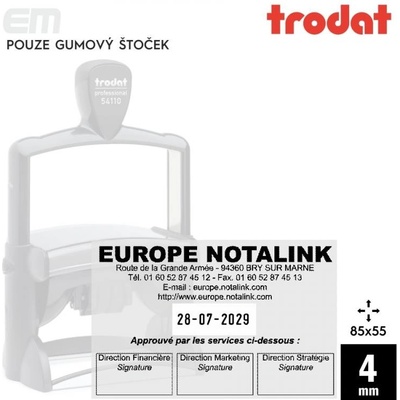 Trodat 54110 [ 85 x 55 mm pouze gumový štoček