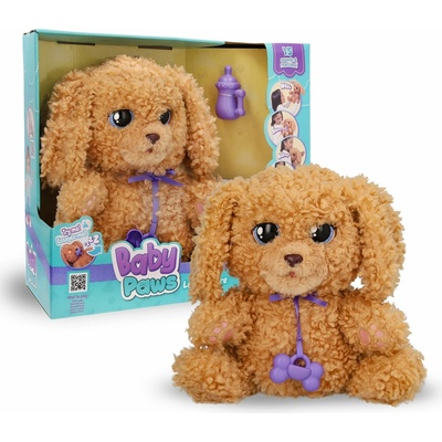 IMC Toys Baby Paws Interaktivní plyšová hračka pejsek vícebarevný, 30 cm