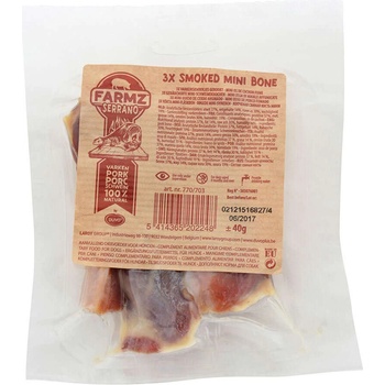 Duvoplus Serrano Smoked Mini Pork Bone - Кучешко лакомство - натурални свински мини кокалчета