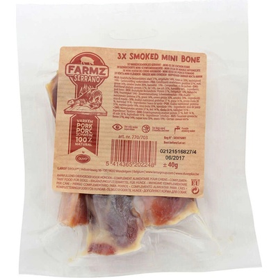 Duvoplus Serrano Smoked Mini Pork Bone - Кучешко лакомство - натурални свински мини кокалчета