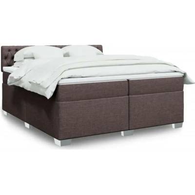 vidaXL 11461.3288305 Boxspring postel s matrací tmavě hnědá textil