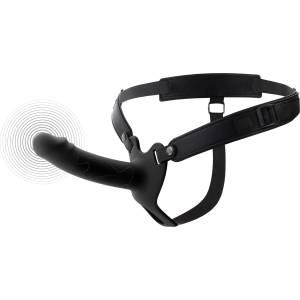 Hidden Desire Inferno Vibrating Silicone Hollow Penis Strap-On with Remote 16cm Black